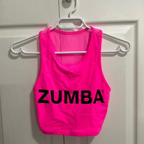 ZUMBA MESH BACK CROP TANK - Picture 1 of 3